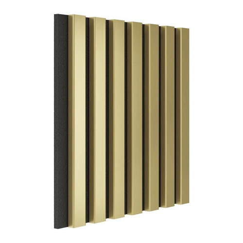 Acoustic Module Panel Vertical Line 300 x 300 mm, black/gold