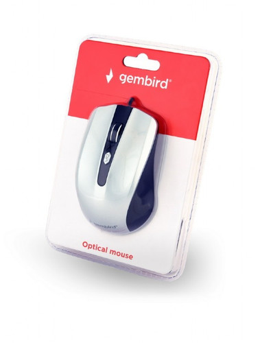 Gembird Optical Wired Mouse, black/silver