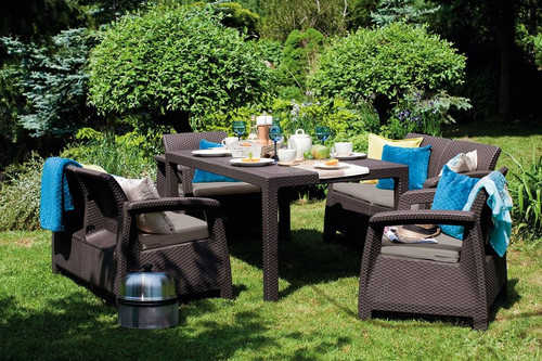 Outdoor Furniture Set CORFU FIESTA II, brown