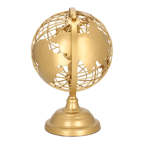 Decorative Metal Globe 28cm, gold