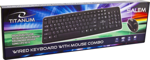 Esperanza Titanum Wired Keyboard & Mouse Set USB Salem TK10