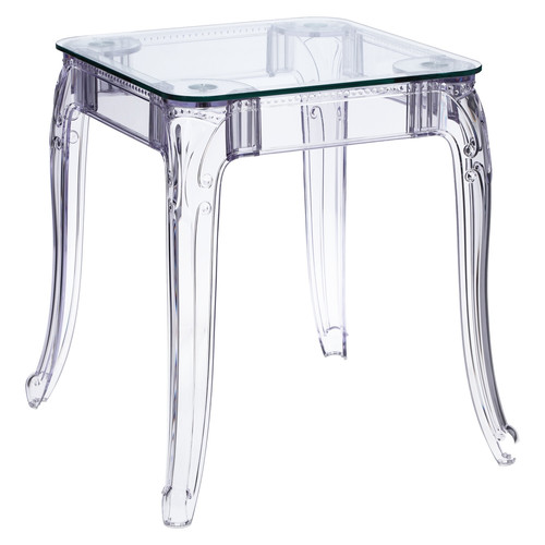 Table Ghost 62x62cm, transparent