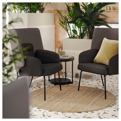 LOHALS Rug, flatwoven, natural, 130 cm