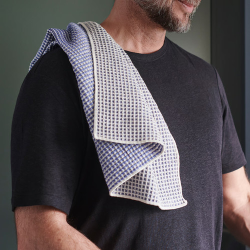 VÄLVÅRDAD Tea towel, blue/white, 45x60 cm, 2 pack