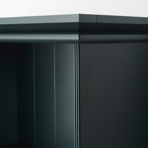LOMMARP Bookcase, dark blue-green, 65x199 cm