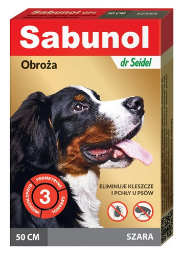 Sabunol Anti-flea & Anti-tick Collar for Dogs 50cm, grey