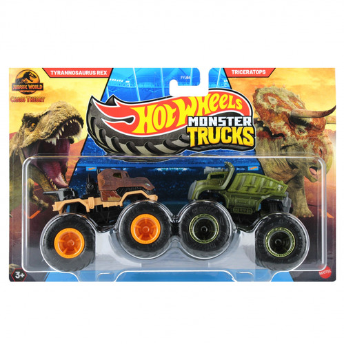 Hot Wheels Monster Trucks Vehicle 2-pack 1:64 FYJ64, 1pc, assorted colours, 3+