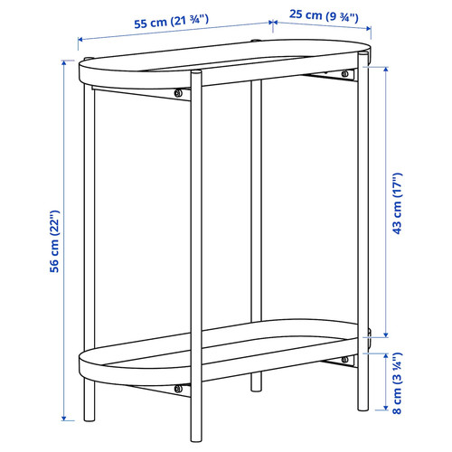 OLIVBLAD Plant stand, in/outdoor dark grey, 56 cm