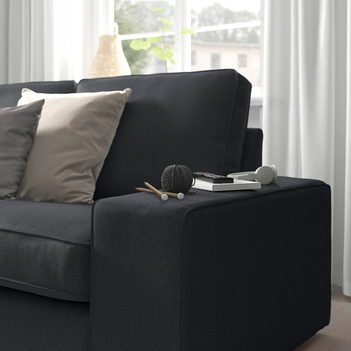 KIVIK 3-seat sofa with chaise longue, Tresund anthracite
