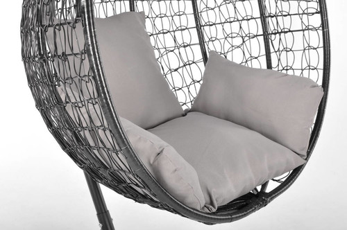 Hanging Cocoon Chair BAHAMA, in-/outdoor, black