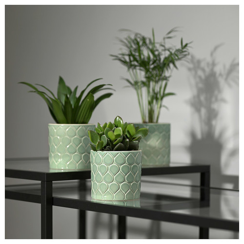 CHIAFRÖN Plant pot, indoor/outdoor green, 9 cm