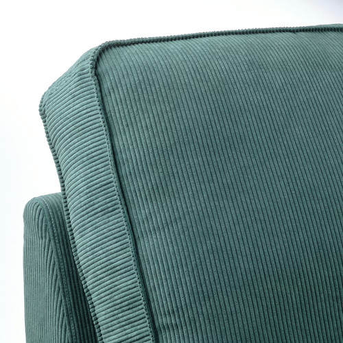 KIVIK 3-seat sofa with chaise longue, Kelinge grey-turquoise