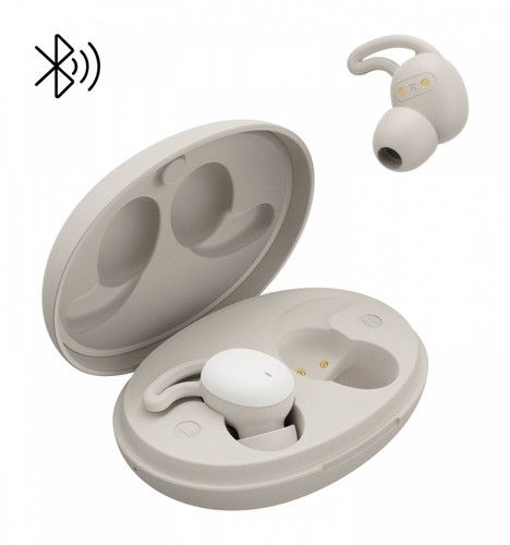 Hama Spirit Calm True Wireless Sleep/Podcast Earbuds, White/Grey