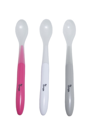 Bo Jungle B-Soft Spoon Set 3-pack, taupe/white/pink