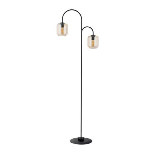 Floor Lamp Shine, black/amber