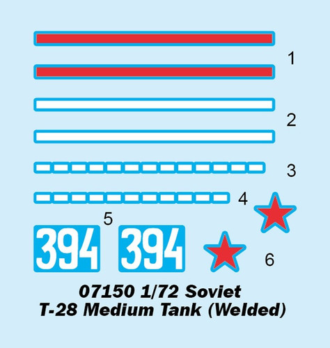 Trumpeter Plastic Model Soviet T-28 Medium Tank Welded 1:72 14+