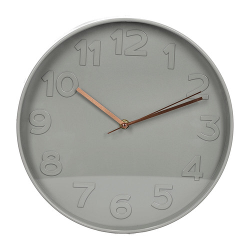 Wall Clock Tito, grey