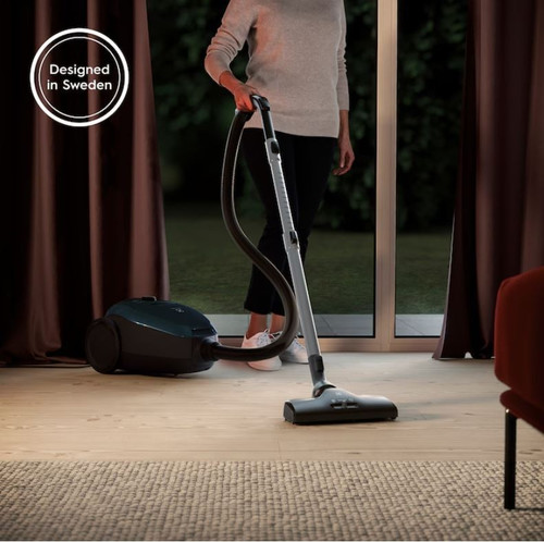 Electrolux Pure D8 PD82-4ST Silence Bagged Vacuum Cleaner, Misty Blue