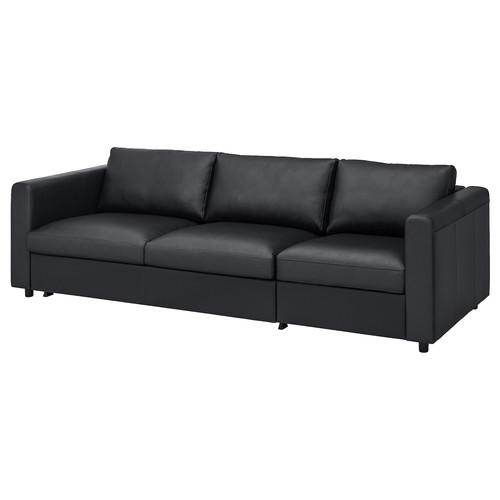 VIMLE 3-seat sofa-bed, Grann/Bomstad black