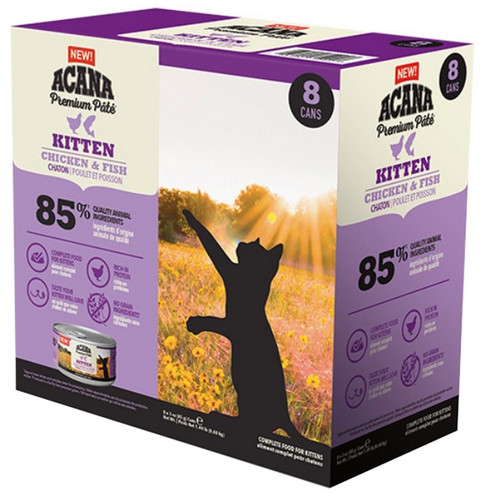 Acana Cat Premium Pate Kitten Chicken & Fish Cat Wet Food 85g