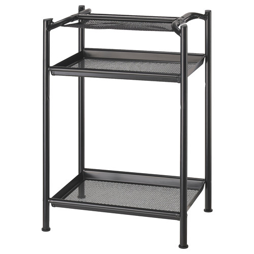LAGKAPTEN / SPÄND Desk, black-brown/black, 120x60 cm