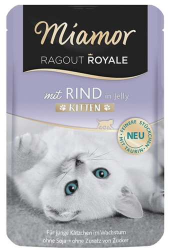 Miamor Ragout Royale Kitten Cat Food with Beef in Jelly 100g