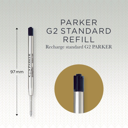 Parker QUINKflow Ballpoint Refill Black (M) 10pcs