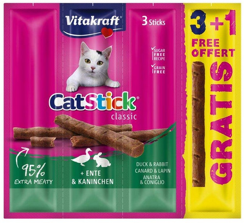 Vitakraft Cat Stick Mini Classic Rabbit & Duck 4pcs