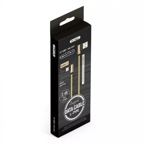 V-TAC Cable microUSB M 1m 2.4A, gold