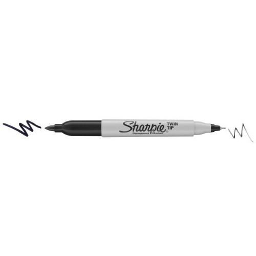 Sharpie Permanent Markers Twin Tip, black