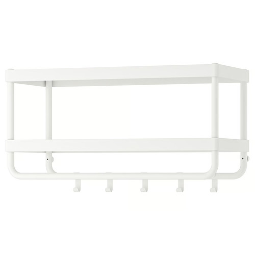 MACKAPÄR Hat and coat rack, white, 78 cm