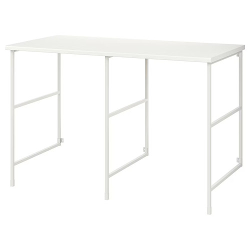 ENHET Countertop w supp side panels/legs, white/white laminate, 139x63.5x87.5 cm
