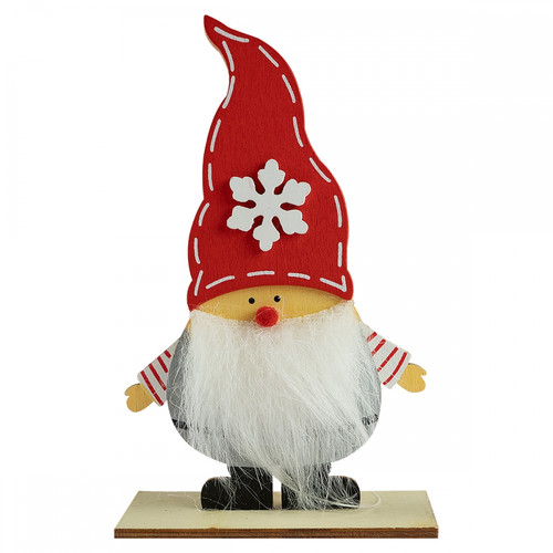 Wooden Christmas Gnome Ornament, 8x14 cm, 1pc, assorted models