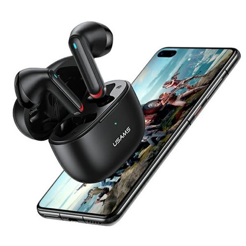 USAMS Headphones Earphones Bluetooth  TW S 5.2 NX10 Dual Mic, black
