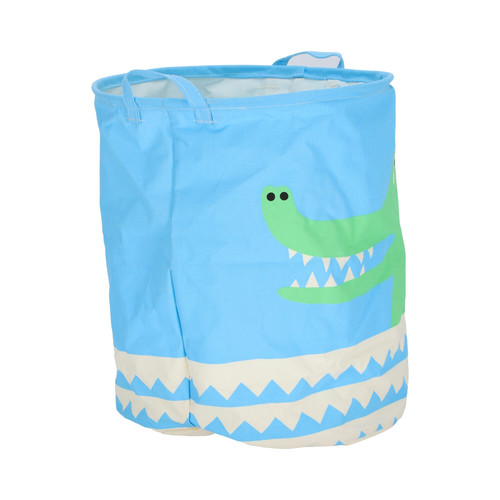 Foldable Toy Bag Basket 40cm, blue