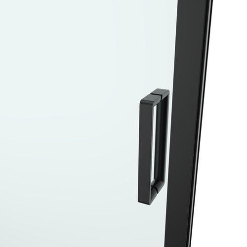 GoodHome Shower Sliding Door Ledava 120 cm, matt black/transparent
