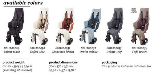Bobike Bicycle Rear Seat Exclusive Maxi Plus 9-22kg, denim deluxe