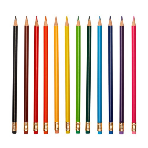 Astra Coloured Pencils with Rubber 12 Colours