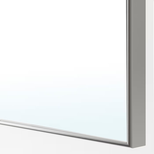 ÅHEIM Door with hinges, mirror glass, 25x229 cm