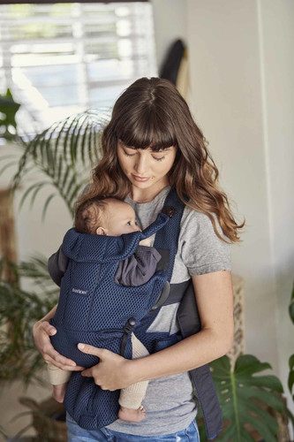 BABYBJÖRN Baby Carrier Move - Navy Blue, 3D Mesh, 0-15m