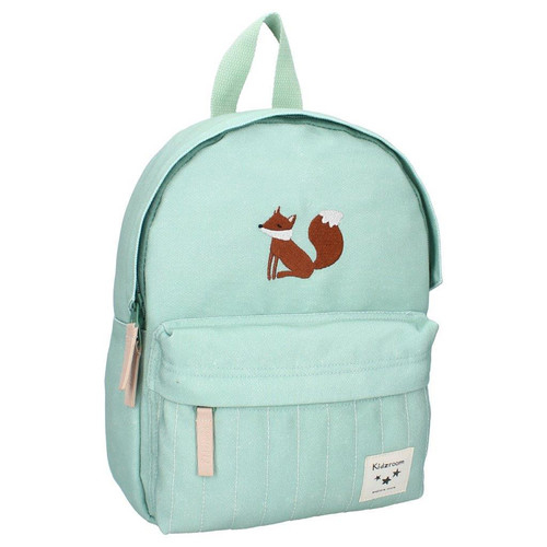Kidzroom Children's Backpack Paris Tattle And Tales Fox Charlie, mint green