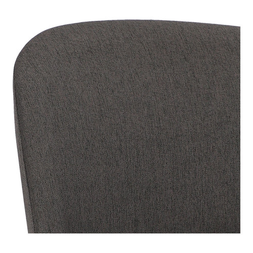 Upholstered Chair Cloe, dark grey/chrome