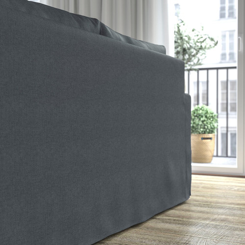 HYLTARP 2-seat sofa-bed, Gransel grey