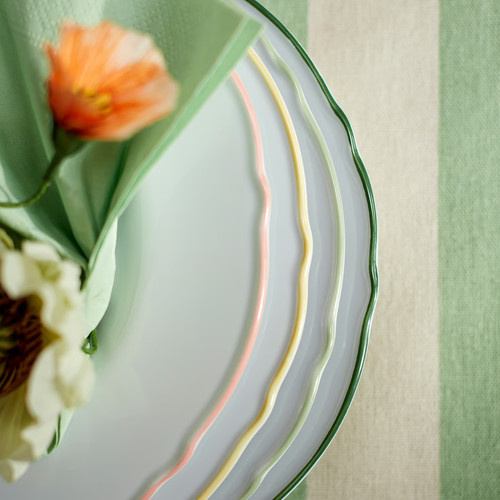 UPPLAGA Side plate, white/mixed colours, 22 cm