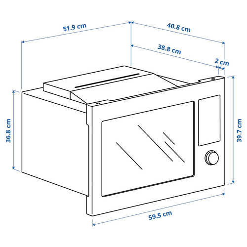 STENABY Built-in microwave, Grill function/IKEA 500 black
