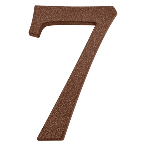 House Digit Number "7" 190 mm, aluminium, golden brown