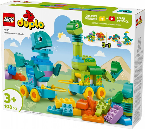 LEGO DUPLO 3in1 Dinosaurs on Wheels 2+