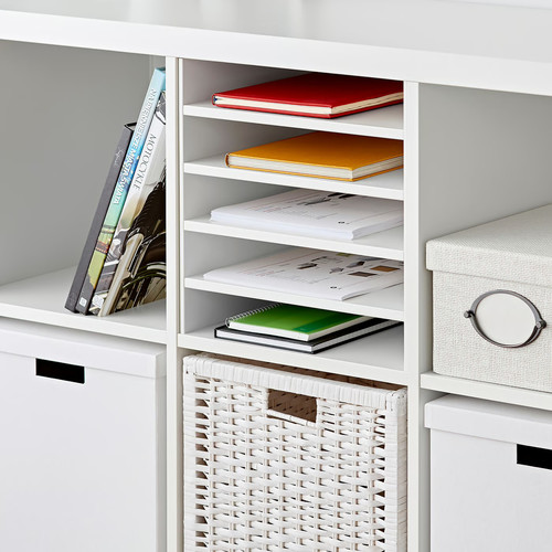 KALLAX Insert with 4 shelves, white,  33x36x33 cm