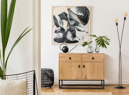 Chest of Drawers Cabinet Abbott, oak/black