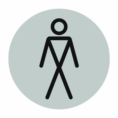 Self Adhesive Toilet Sign Male, inox